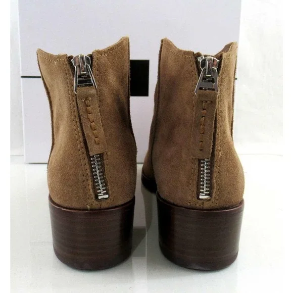 Dolce Vita Tucker Booties Ankle Boots Dark Saddle Suede Size 9.5